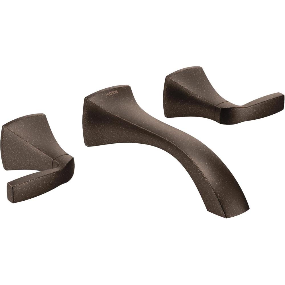 image:imageMoen Voss TwoHandle Wall Mount Bathroom Faucet Trim Kit Valve Required Chrome T6906Bronze
