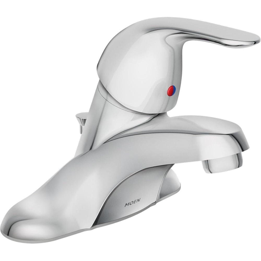image:imageMoen WS84503 OneHandle Low Arc Bathroom Faucet ChromeChrome