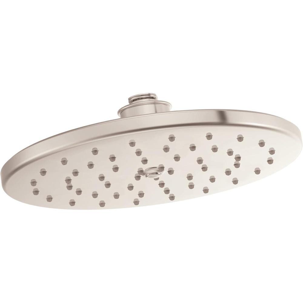 image:imageMoen Waterhill Brushed Nickel 10Inch Wide Single Function Rain Showerhead with Immersion Rainshower Technology S112BNPolished Nickel