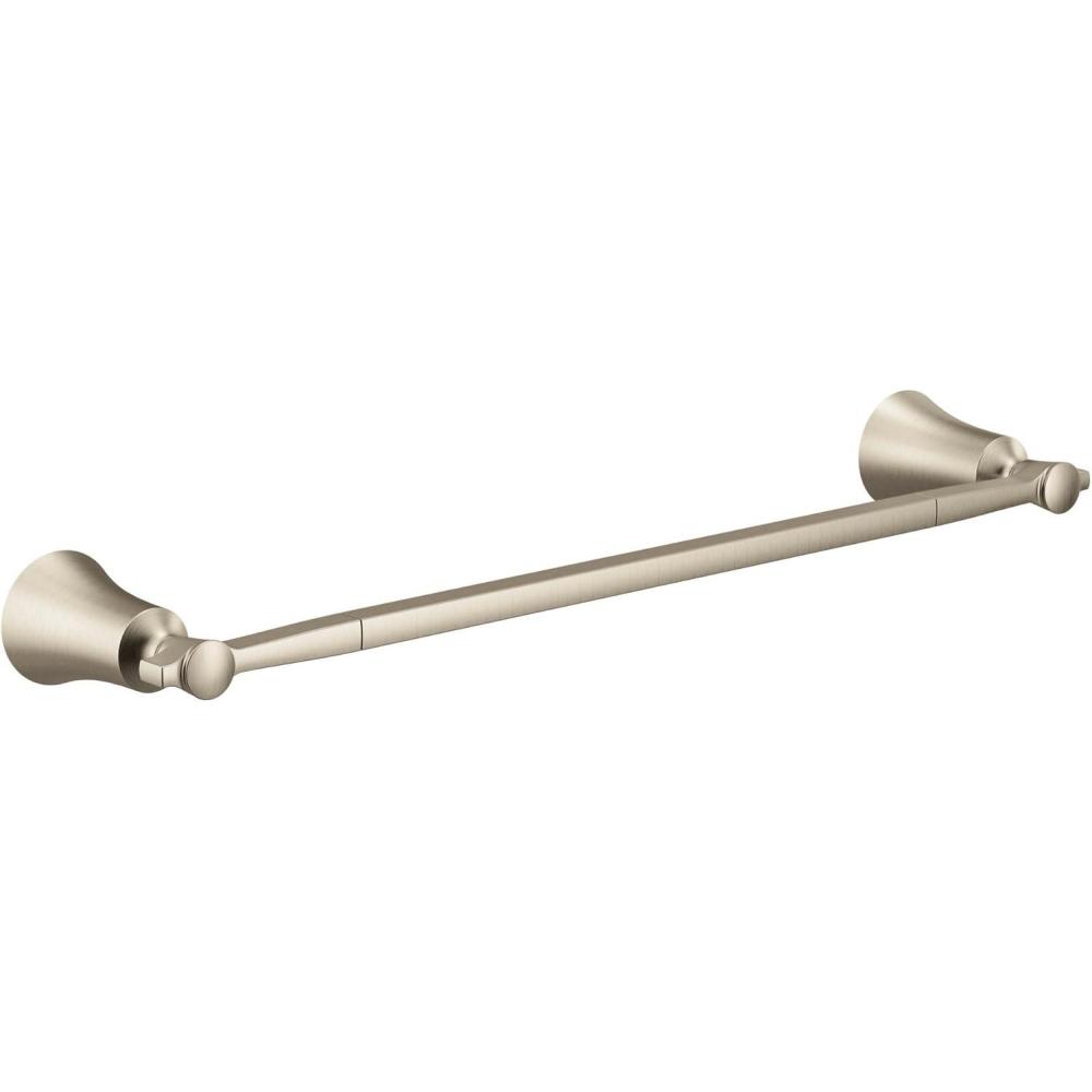 image:imageMoen YB0318CH Flara 18Inch Single Towel Bar ChromeBrushed Nickel