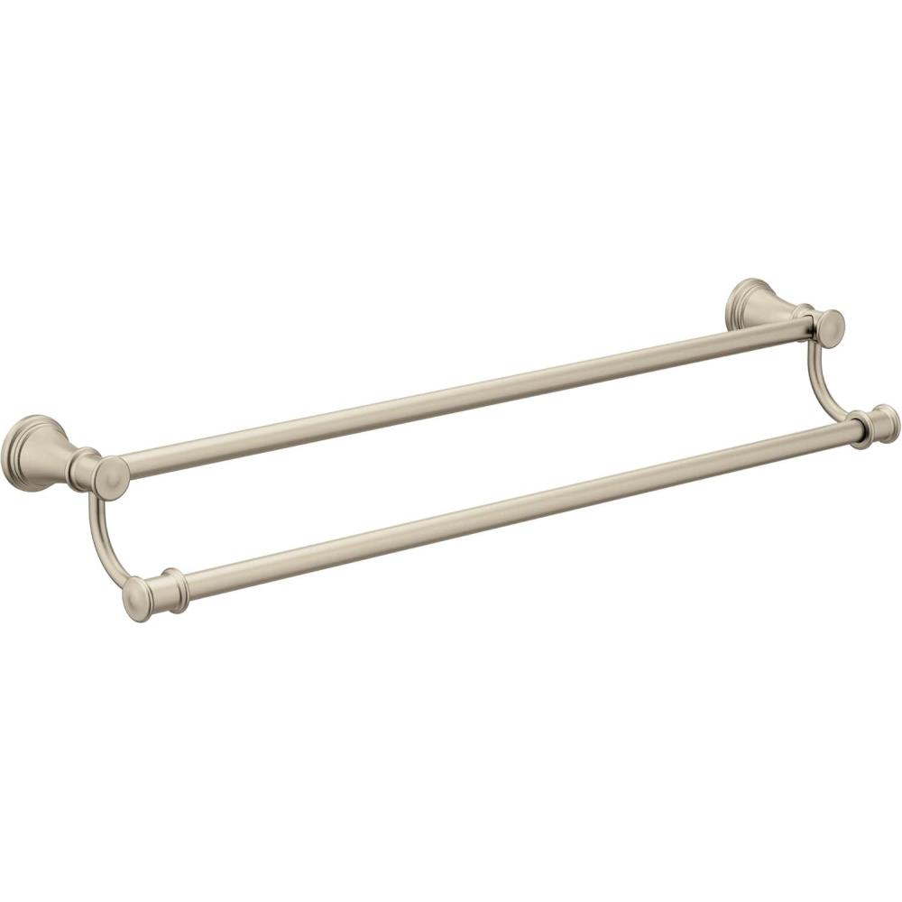 image:imageMoen YB6422ORB Belfield 24 inch Bathroom Double Towel Bar Oil Rubbed BronzeBrushed Nickel