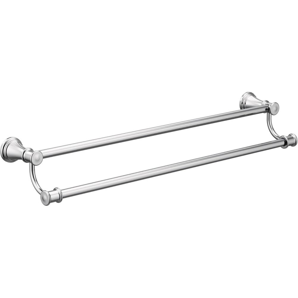 image:imageMoen YB6422ORB Belfield 24 inch Bathroom Double Towel Bar Oil Rubbed BronzeChrome