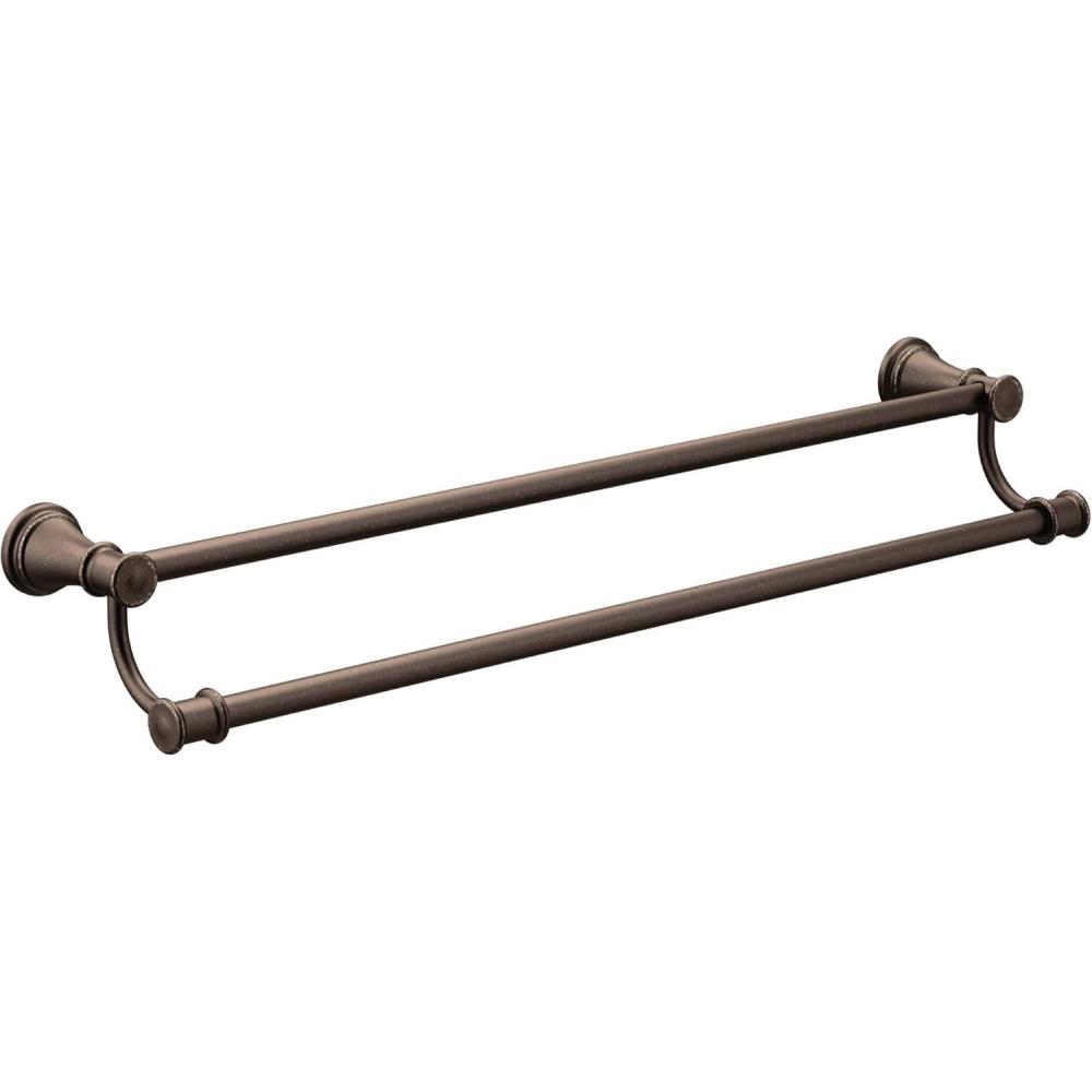 image:imageMoen YB6422ORB Belfield 24 inch Bathroom Double Towel Bar Oil Rubbed BronzeOil Rubbed Bronze