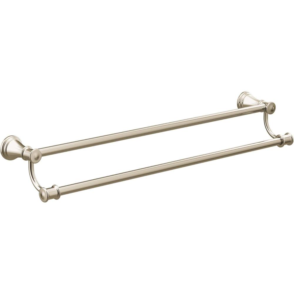 image:imageMoen YB6422ORB Belfield 24 inch Bathroom Double Towel Bar Oil Rubbed BronzePolished Nickel
