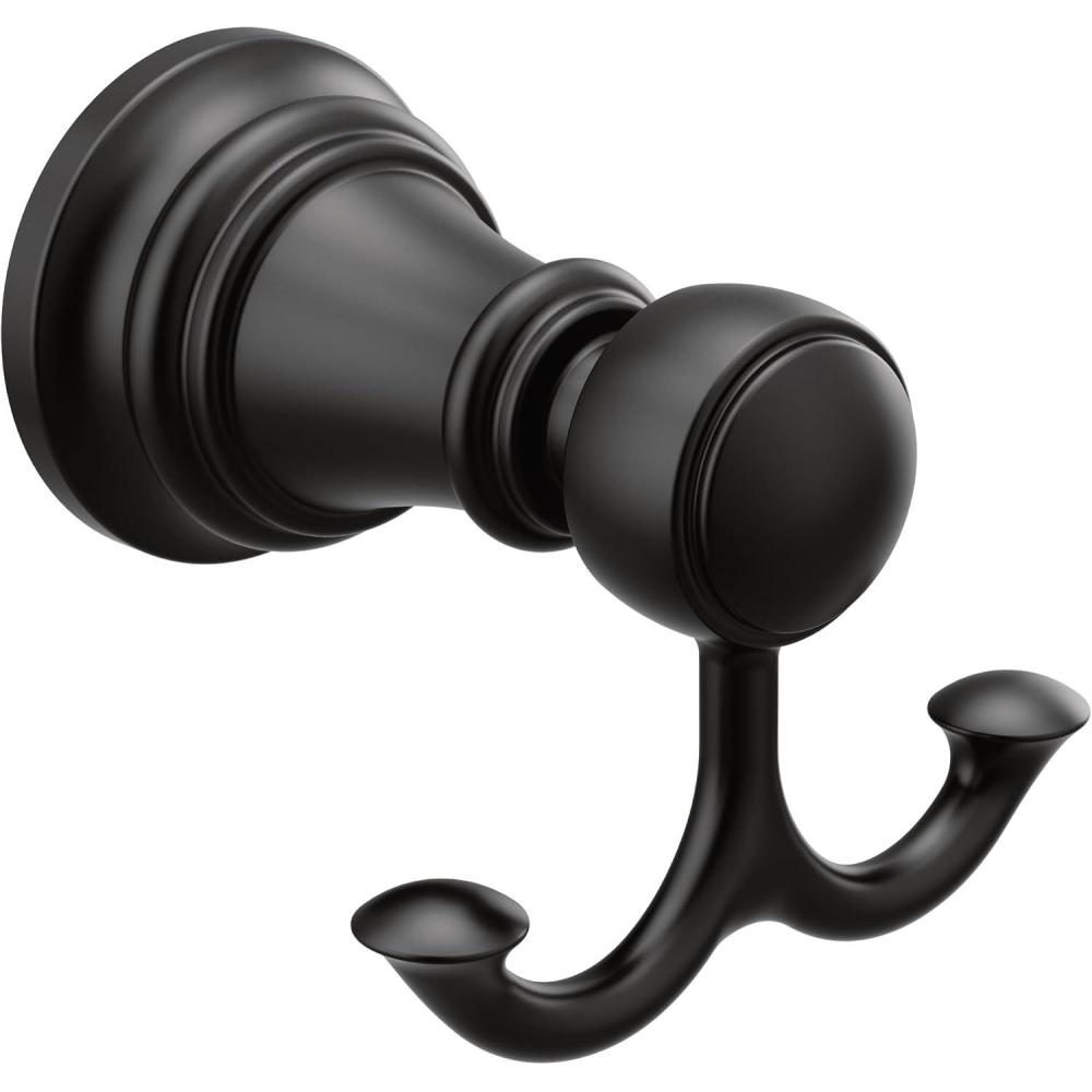 image:imageMoen YB8403BG Weymouth Double Robe Hook Brushed GoldMatte Black