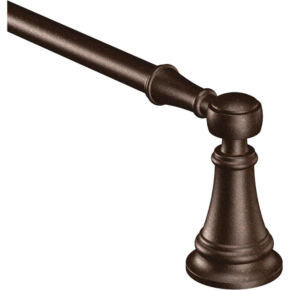 image:imageMoen YB8424BG Weymouth 24Inch Single Towel Bar Brushed GoldOil Rubbed Bronze
