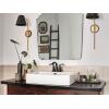 Moen 6172BL Glyde Two-Handle High Arc Centerset Bathroom Faucet, Matte Black