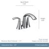 Moen 6172BL Glyde Two-Handle High Arc Centerset Bathroom Faucet, Matte Black