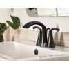 Moen 6172BL Glyde Two-Handle High Arc Centerset Bathroom Faucet, Matte Black