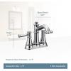 Moen 6401BL Belfield Two-Handle Centerset Bathroom Faucet