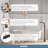 Moen Align Brushed Gold One-Handle Freestanding Floor Mount Tub Filler, Freestanding Tub Faucet with Handshower, 395BG(Matte Black)