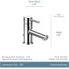 Moen Align Brushed Gold One-Handle Single Hole Low Profile Modern Bathroom Faucet with Drain Assembly, 6191BG(Matte Black)
