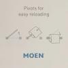 Moen Align Brushed Gold Pivoting Wall Mounted Modern Toilet Paper Holder for Bathroom, YB0408BG