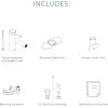 Moen Align Matte Black One-Handle Modern Bathroom Faucet with Drain Assembly and Optional Deckplate, 6190BL(Brushed Nickel)