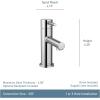 Moen Align Matte Black One-Handle Modern Bathroom Faucet with Drain Assembly and Optional Deckplate, 6190BL(Chrome)