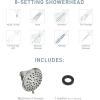 Moen Attune 8-Function Wall Mount Fixed Showerhead, Spot Resist Brushed Nickel, 218W0SRN(Brushed Nickel)