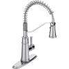 Moen Belfield Matte Black Kitchen Faucet, Modern Spring Kitchen Faucet with Power Boost, Pre-Rinse, One-Handle, Easy Installation, 5927BL(Chrome)
