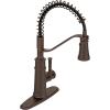 Moen Belfield Matte Black Kitchen Faucet, Modern Spring Kitchen Faucet with Power Boost, Pre-Rinse, One-Handle, Easy Installation, 5927BL(Oil Rubbed Bronze)