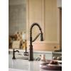 Moen Belfield Matte Black Kitchen Faucet, Modern Spring Kitchen Faucet with Power Boost, Pre-Rinse, One-Handle, Easy Installation, 5927BL(Oil Rubbed Bronze)