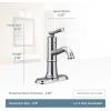 Moen Belfield Matte Black One-Handle Bathroom Sink Faucet with Drain Assembly and Optional Deckplate, 6402BL
