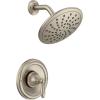 Moen Brantford Brushed Nickel Posi-Temp Shower Trim Kit with 8-Inch Eco-Performance Rainshower and Traditional Handle, Valve Required, T2252EPBN