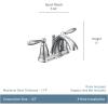 Moen Brantford Chrome Two-Handle Low-Arc Traditional Centerset Bathroom Faucet with Drain Assembly, 6610(Faucet)