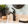 Moen Brantford Oil-Rubbed Bronze One-Handle Traditional Low-Arc Bathroom Faucet with Optional Deckplate and Available Vessel Sink Extension Kit, 6600ORB(Oil Rubbed Bronze)