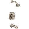Moen Brantford Oil-Rubbed Bronze Posi-Temp Pressure Balancing Eco-Performance Bathtub Shower Trim Kit with Traditional Showerhead, Shower Handle, Arm, Tub Spout (Valve Required), T2153EPORB(Brushed Nickel)