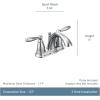 Moen Brantford Oil-Rubbed Bronze Two-Handle Low-Arc Traditional Centerset Bathroom Faucet with Drain Assembly, 6610ORB(Brushed Nickel)