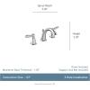 Moen Brantford Oil-Rubbed Bronze Two-Handle Widespread Bathroom Faucet Trim Kit Bathroom Faucets for Sink 3-hole Deck Mounted Setup, (Valve Required), T6620ORB(Chrome)