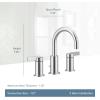 Moen Brushed Gold Cia Widespread 2-Handle High-Arc Bathroom Faucet for 3-Hole Bath Sink, Valve Required, T6222BG(Brushed Nickel)