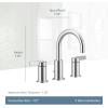 Moen Brushed Gold Cia Widespread 2-Handle High-Arc Bathroom Faucet for 3-Hole Bath Sink, Valve Required, T6222BG(Matte Black)
