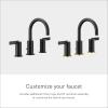 Moen Brushed Gold Cia Widespread 2-Handle High-Arc Bathroom Faucet for 3-Hole Bath Sink, Valve Required, T6222BG(Matte Black)