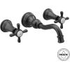 Moen Brushed Gold Weymouth 2-Handle Wall Mount High-Arc Bathroom Faucet (Valve Sold Separately), TS42112BG(Brushed Gold)