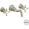Moen Brushed Gold Weymouth 2-Handle Wall Mount High-Arc Bathroom Faucet (Valve Sold Separately), TS42112BG(Brushed Gold)