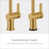 Moen Cia Matte Black Motionsense Wave Touchless Single Handle Bathroom Sink Faucet, 6221EWBL(Brushed Gold)