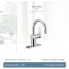 Moen Cia Matte Black Motionsense Wave Touchless Single Handle Bathroom Sink Faucet, 6221EWBL(Chrome)