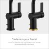 Moen Cia Matte Black Motionsense Wave Touchless Single Handle Bathroom Sink Faucet, 6221EWBL(Matte Black)