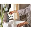 Moen Dartmoor Matte Black Single Handle Bathroom Sink Faucet with Optional Deckplate, 6803BL(Matte Black)