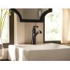 Moen Dartmoor Matte Black Single Handle Bathroom Sink Faucet with Optional Deckplate, 6803BL(Matte Black)