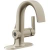 Moen Doux Matte Black Motionsense Wave Touchless Single Handle Bathroom Sink Faucet, S6910EWBL(Brushed Nickel)
