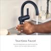Moen Doux Matte Black Motionsense Wave Touchless Single Handle Bathroom Sink Faucet, S6910EWBL(Brushed Nickel)