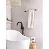 Moen Doux Matte Black One-Handle Freestanding Floor Mount Bathtub Filler with Handshower, Free Standing Tub Faucet, S3105BL(Matte Black)
