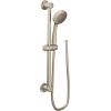 Moen Eco Performance Single Function Handheld Showerhead, 24 Inch Slide Bar, Brushed Gold Finish, 3868EPBG(Brushed Nickel)
