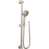 Moen Eco-Performance Chrome Four-Function Removable Handheld Showerhead with 69-Inch-Long Hose and Wall-Mounted Slide Bar, 3667EP(Brushed Nickel)