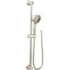 Moen Eco-Performance Chrome Four-Function Removable Handheld Showerhead with 69-Inch-Long Hose and Wall-Mounted Slide Bar, 3667EP(Polished Nickel)