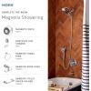 Moen Engage Chrome Magnetix 2-in-1 Combo Rain Showerhead with Detachable Handheld Shower Spray, Featuring Magnetic Docking System, 26009(Chrome)