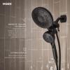 Moen Engage Chrome Magnetix 2-in-1 Combo Rain Showerhead with Detachable Handheld Shower Spray, Featuring Magnetic Docking System, 26009(Matte Black)