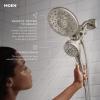 Moen Engage Chrome Magnetix 2-in-1 Combo Rain Showerhead with Detachable Handheld Shower Spray, Featuring Magnetic Docking System, 26009(Spot Resist Brushed Nickel)