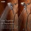 Moen Engage Chrome Magnetix 2-in-1 Combo Rain Showerhead with Detachable Handheld Shower Spray, Featuring Magnetic Docking System, 26009(Spot Resist Brushed Nickel)